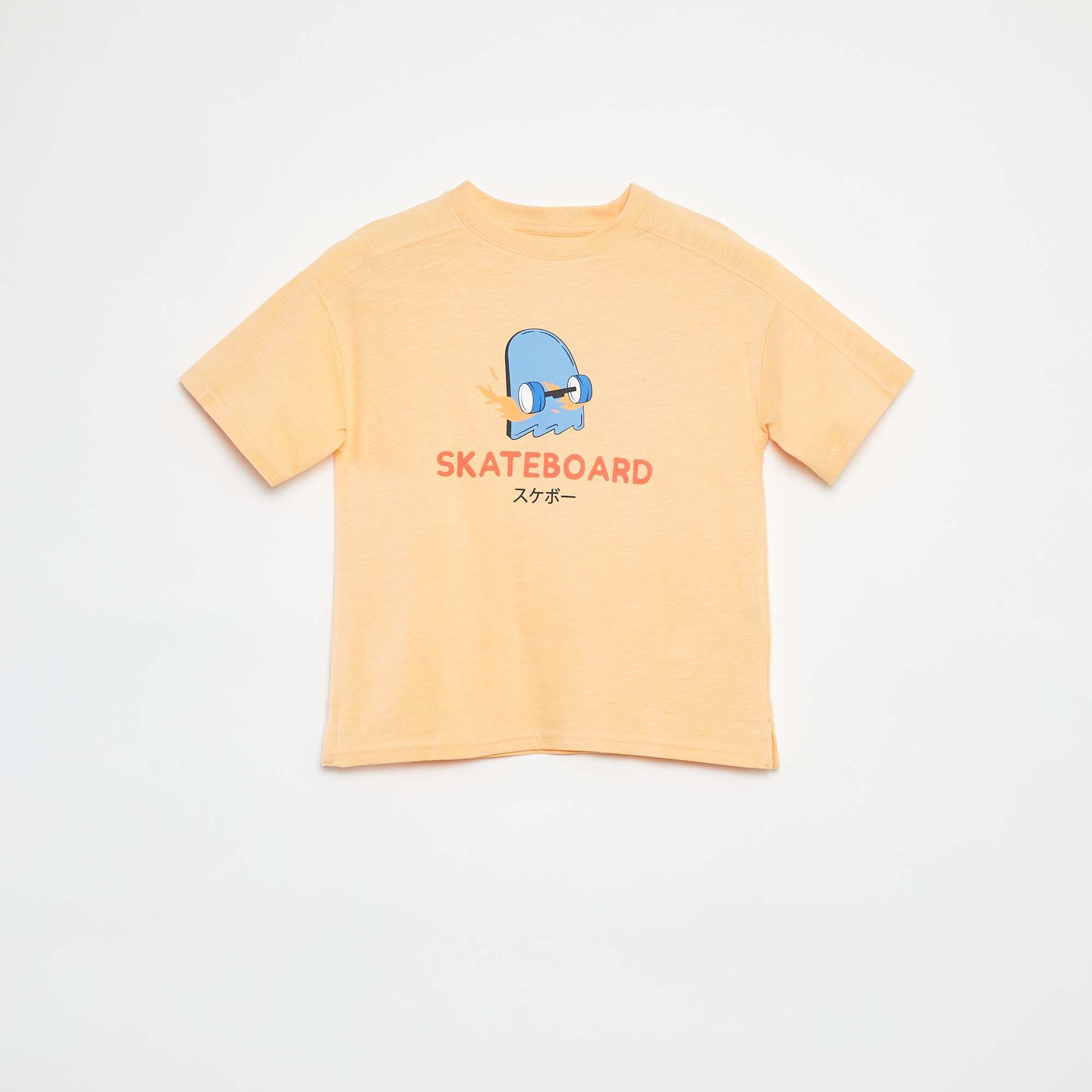T-shirt à manches courtes avec imprimé ORANGE