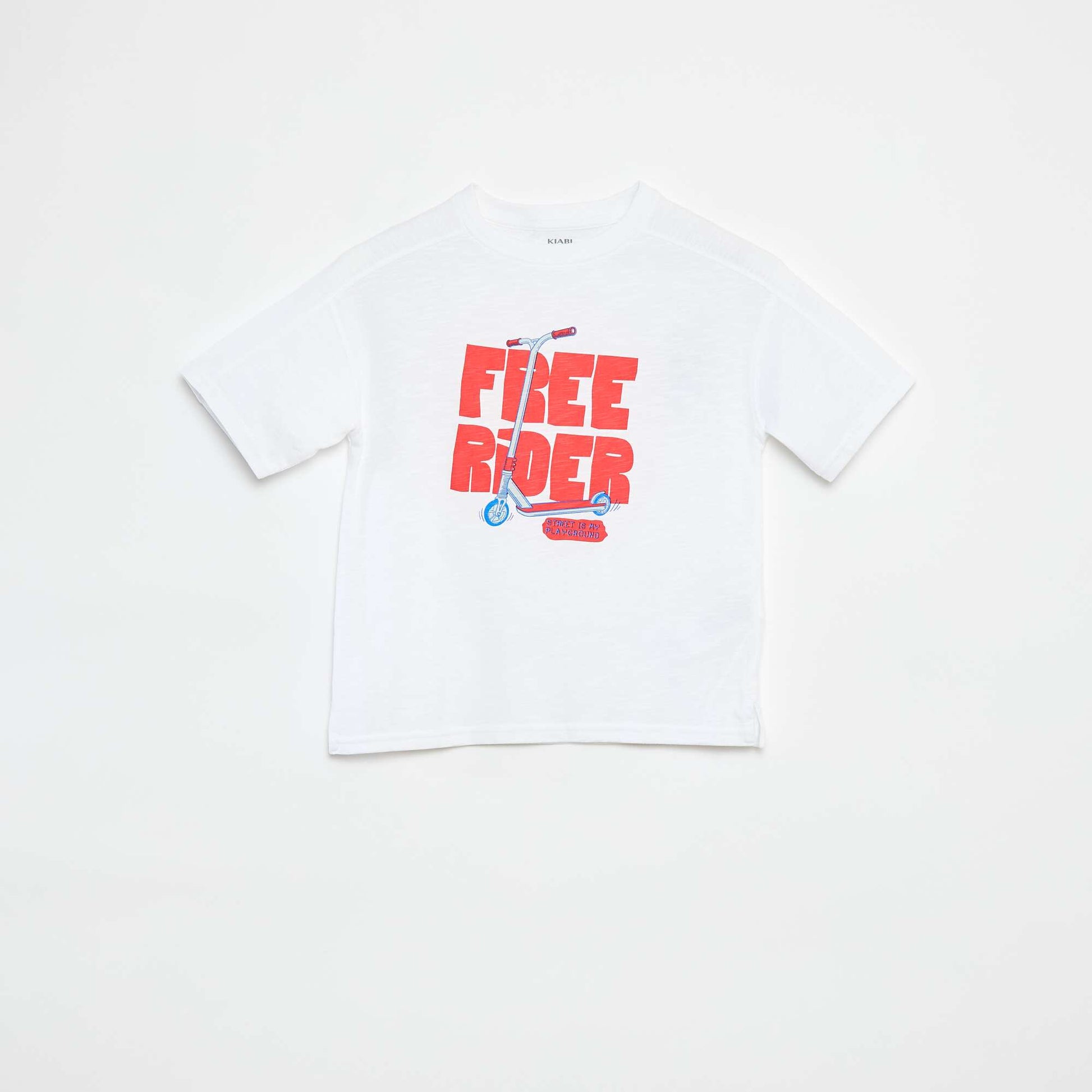 T-shirt à manches courtes avec imprimé BLANC