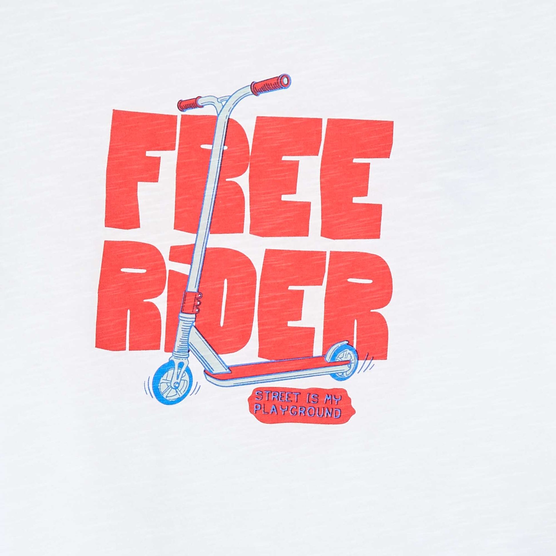 T-shirt à manches courtes avec imprimé BLANC