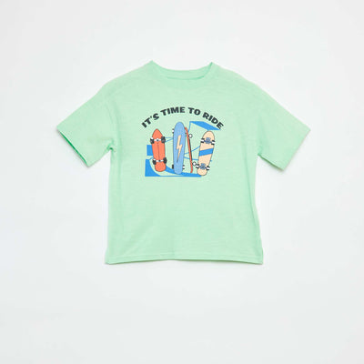 T-shirt à manches courtes avec imprimé VERT