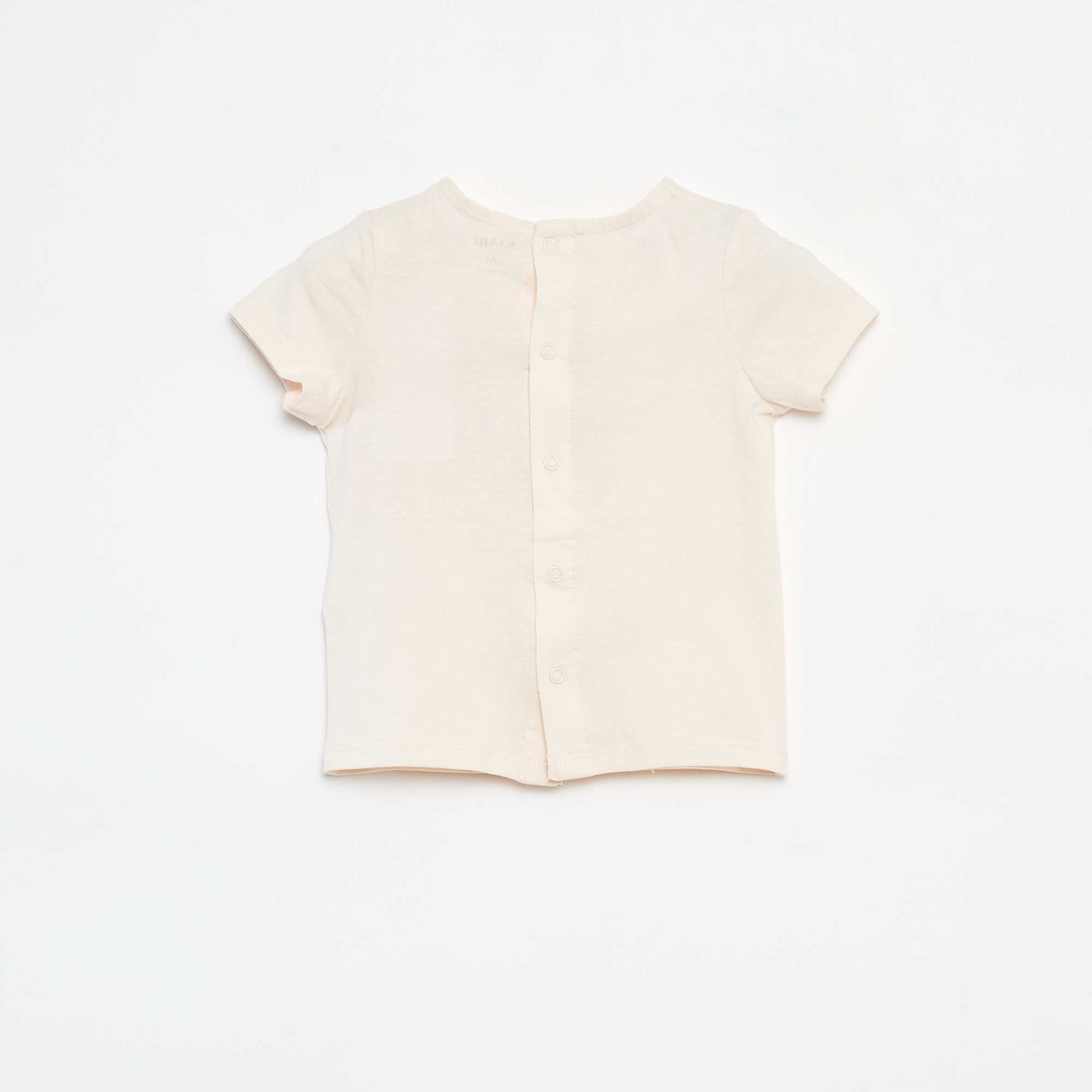 T-shirt à manches courtes avec imprimé BEIGE