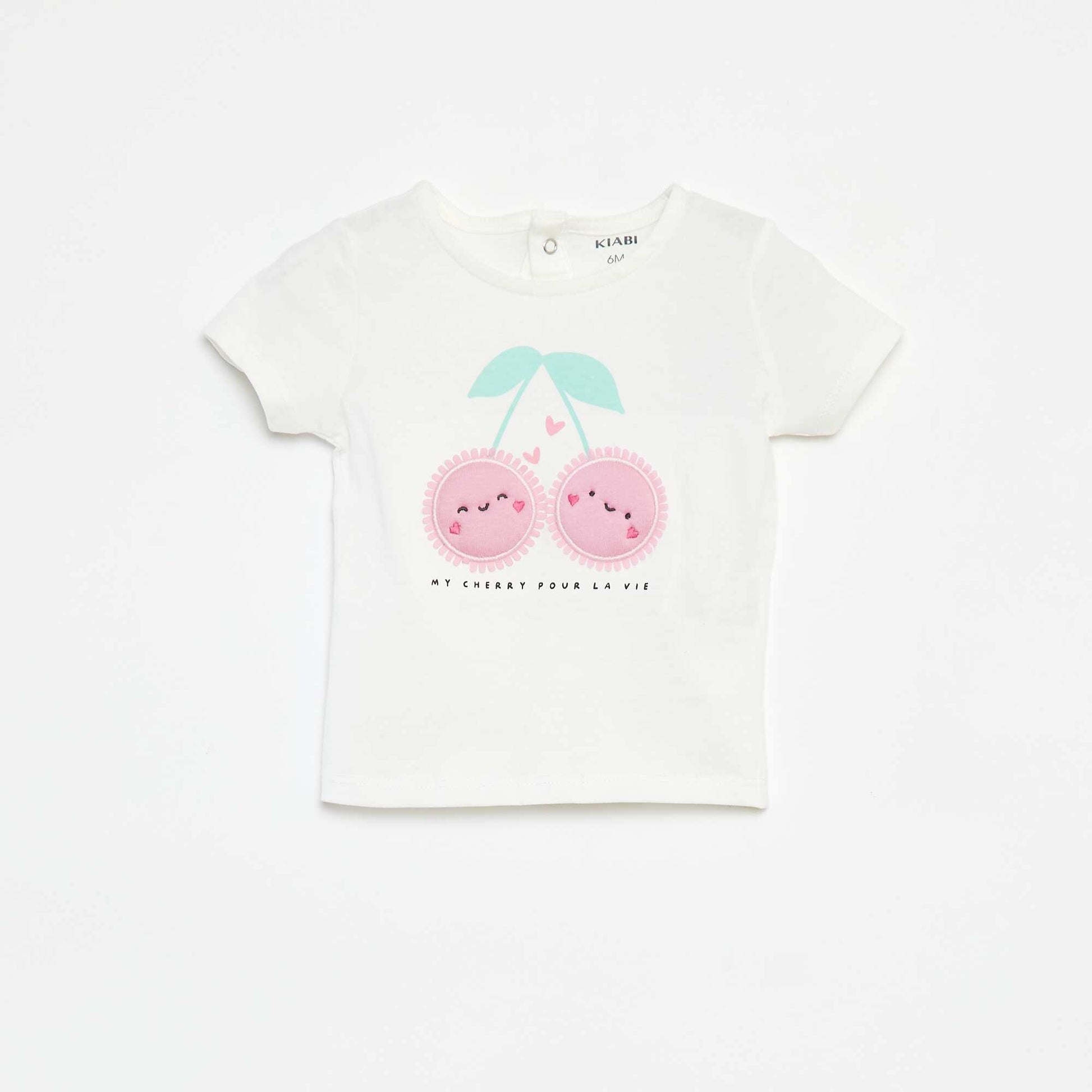 T-shirt à manches courtes avec imprimé BLANC