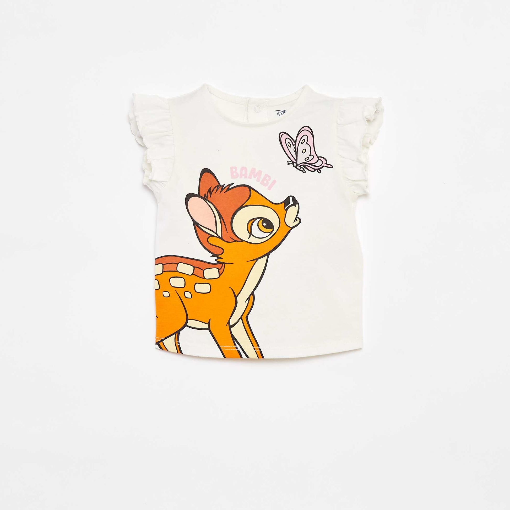 Tee-shirt manches volantées 'Disney' BLANC