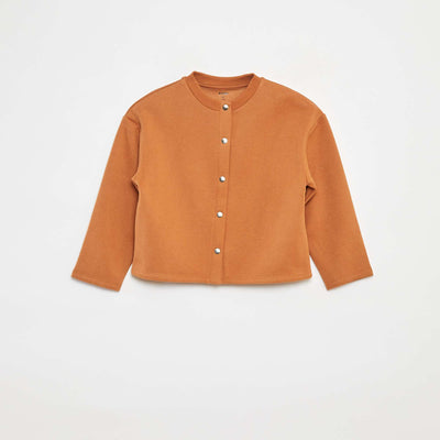 Gilet à manches longues avec ouverture pressions MARRON