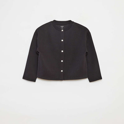 Gilet à manches longues avec ouverture pressions NOIR