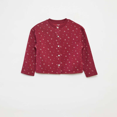 Gilet à manches longues avec ouverture pressions ROUGE