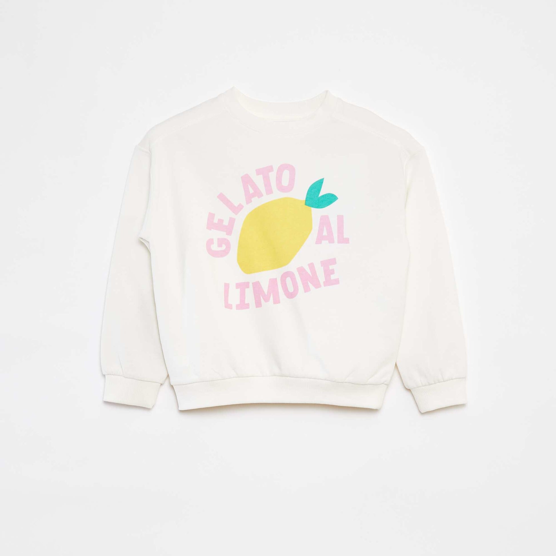 Sweat en molleton léger imprimé ROSE