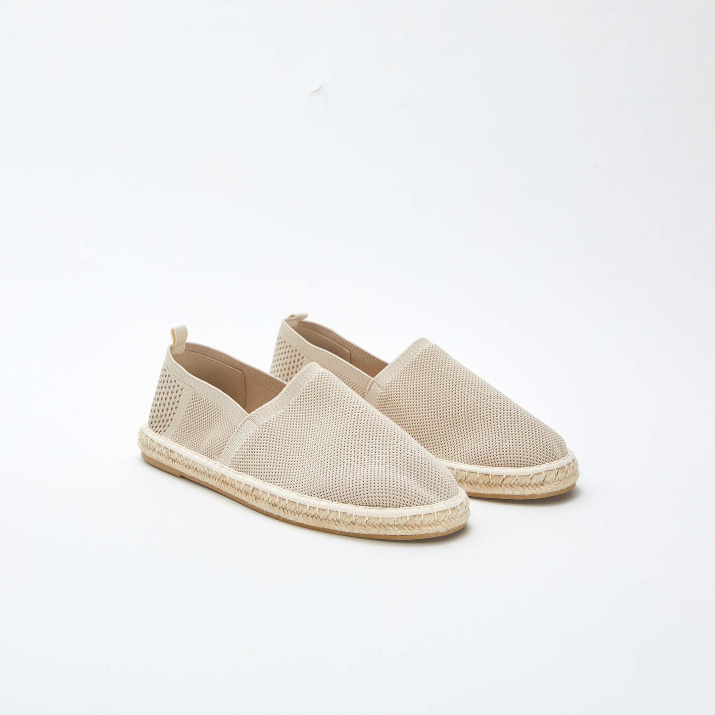 Espadrilles en matière textile fantaisie BEIGE