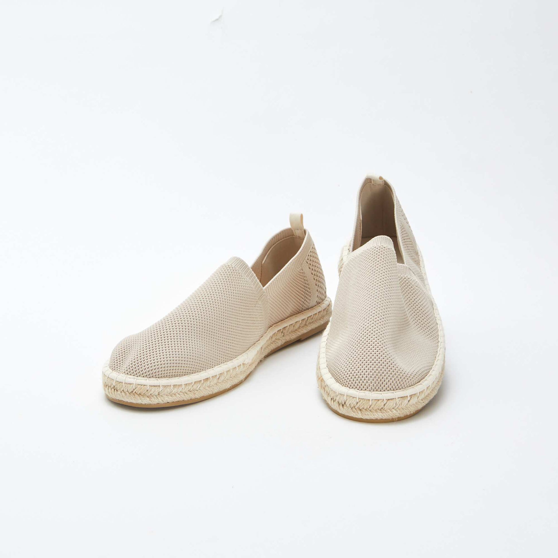 Espadrilles en matière textile fantaisie BEIGE