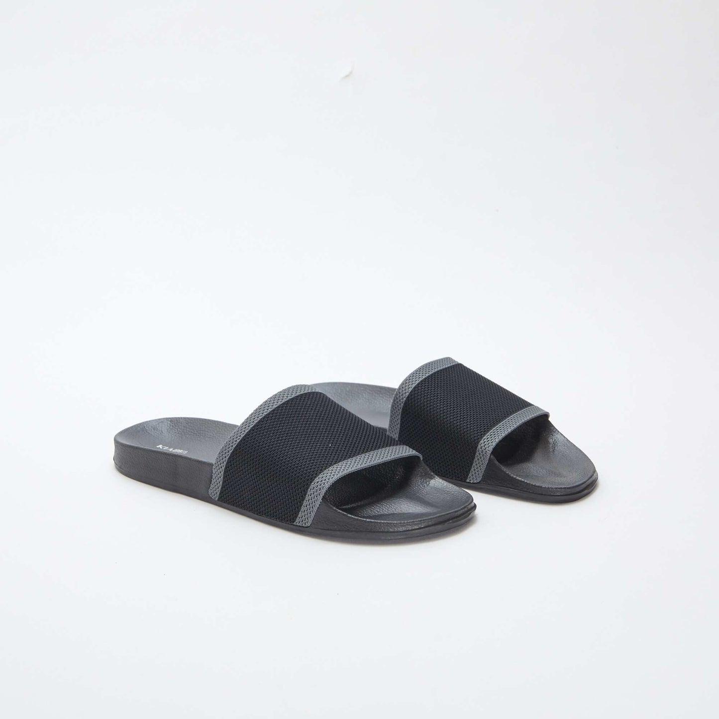 Mules / claquettes bi-matière NOIR
