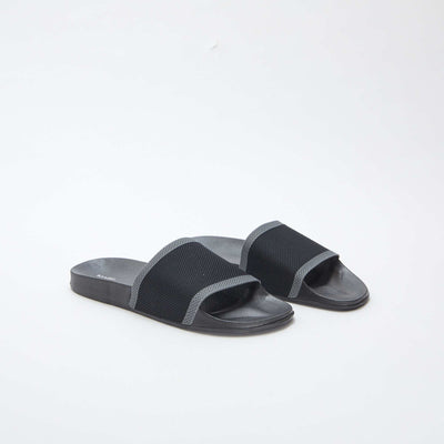 Mules / claquettes bi-matière NOIR