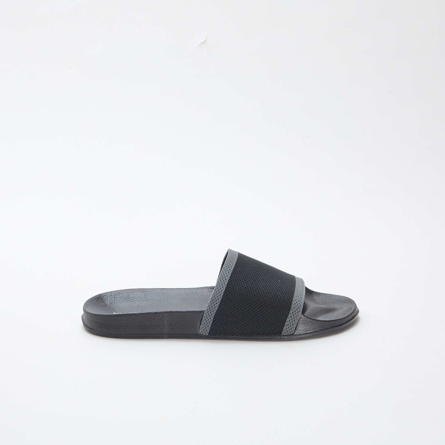 Mules / claquettes bi-matière NOIR