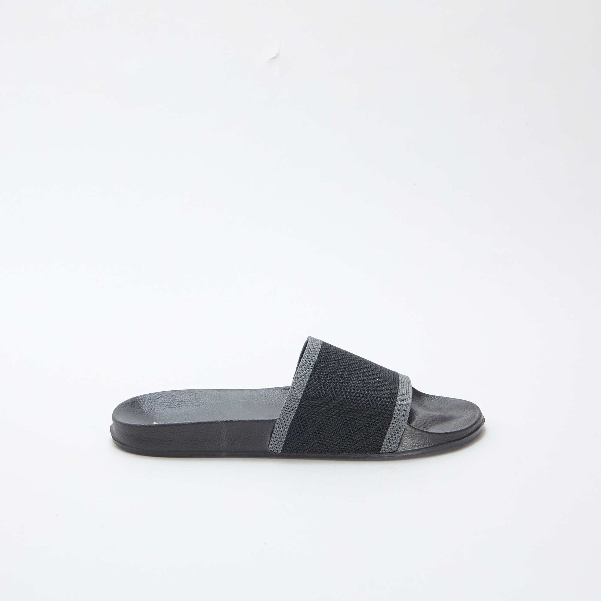 Mules / claquettes bi-matière NOIR