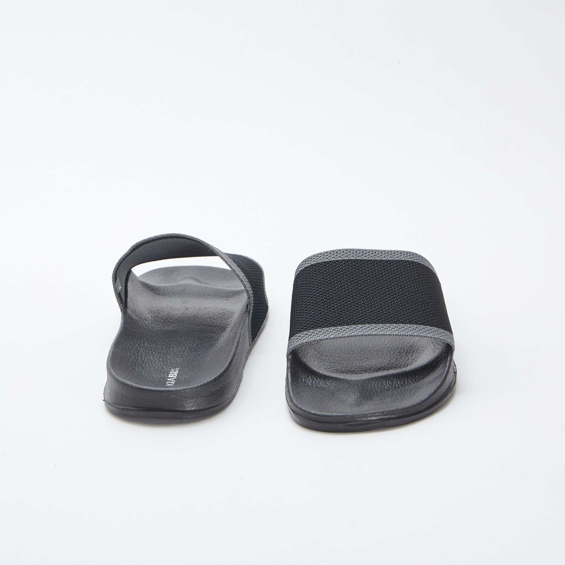 Mules / claquettes bi-matière NOIR