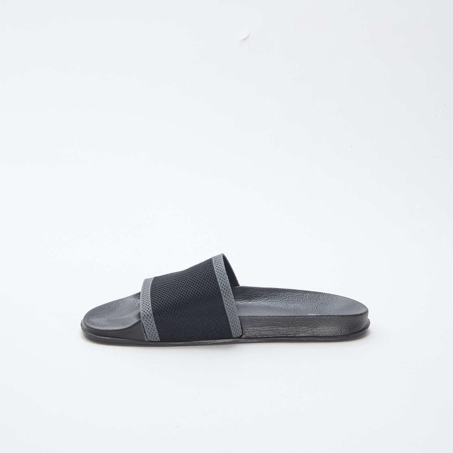 Mules / claquettes bi-matière NOIR