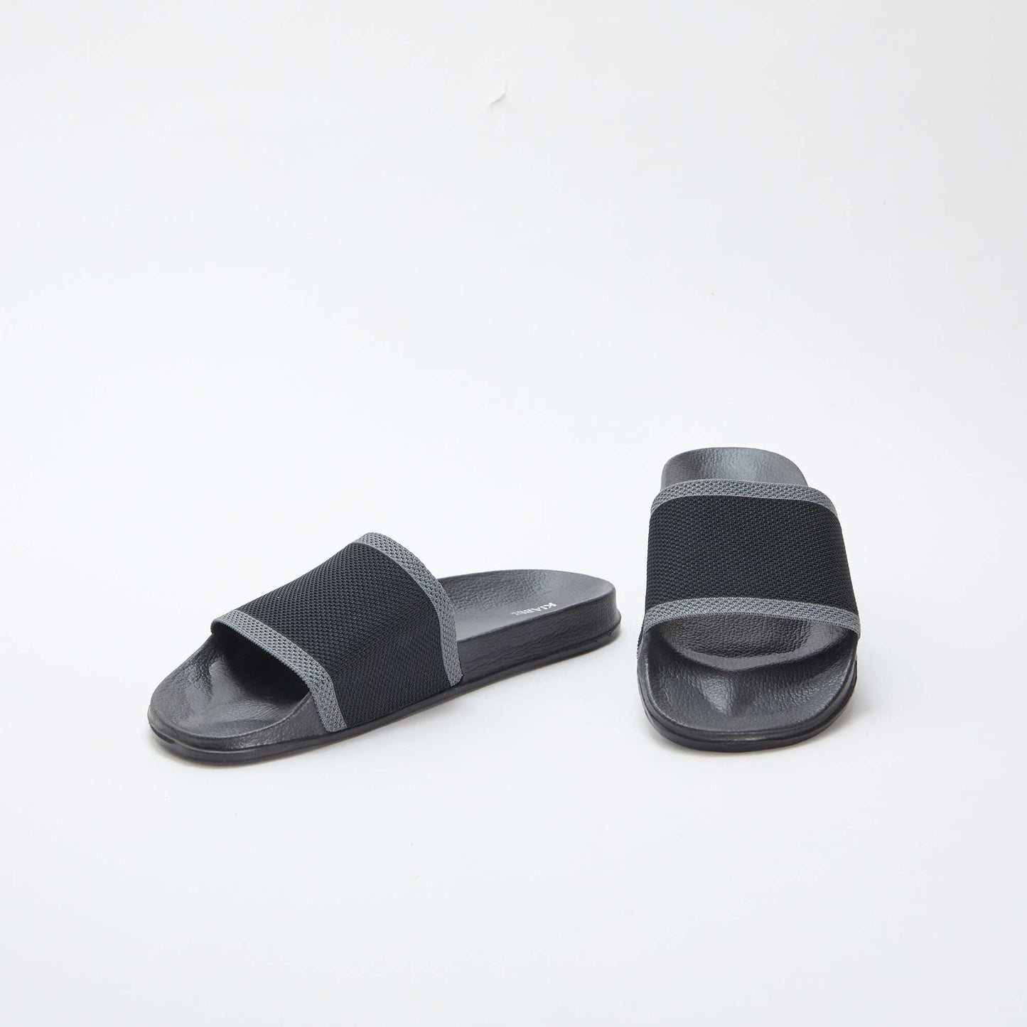 Mules / claquettes bi-matière NOIR