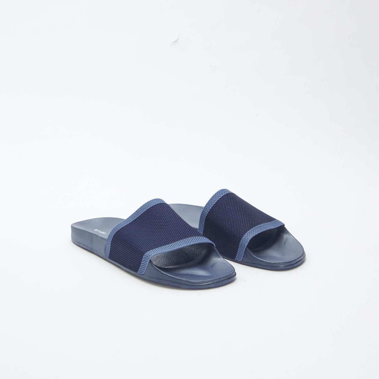 Mules / claquettes bi-matière BLEU