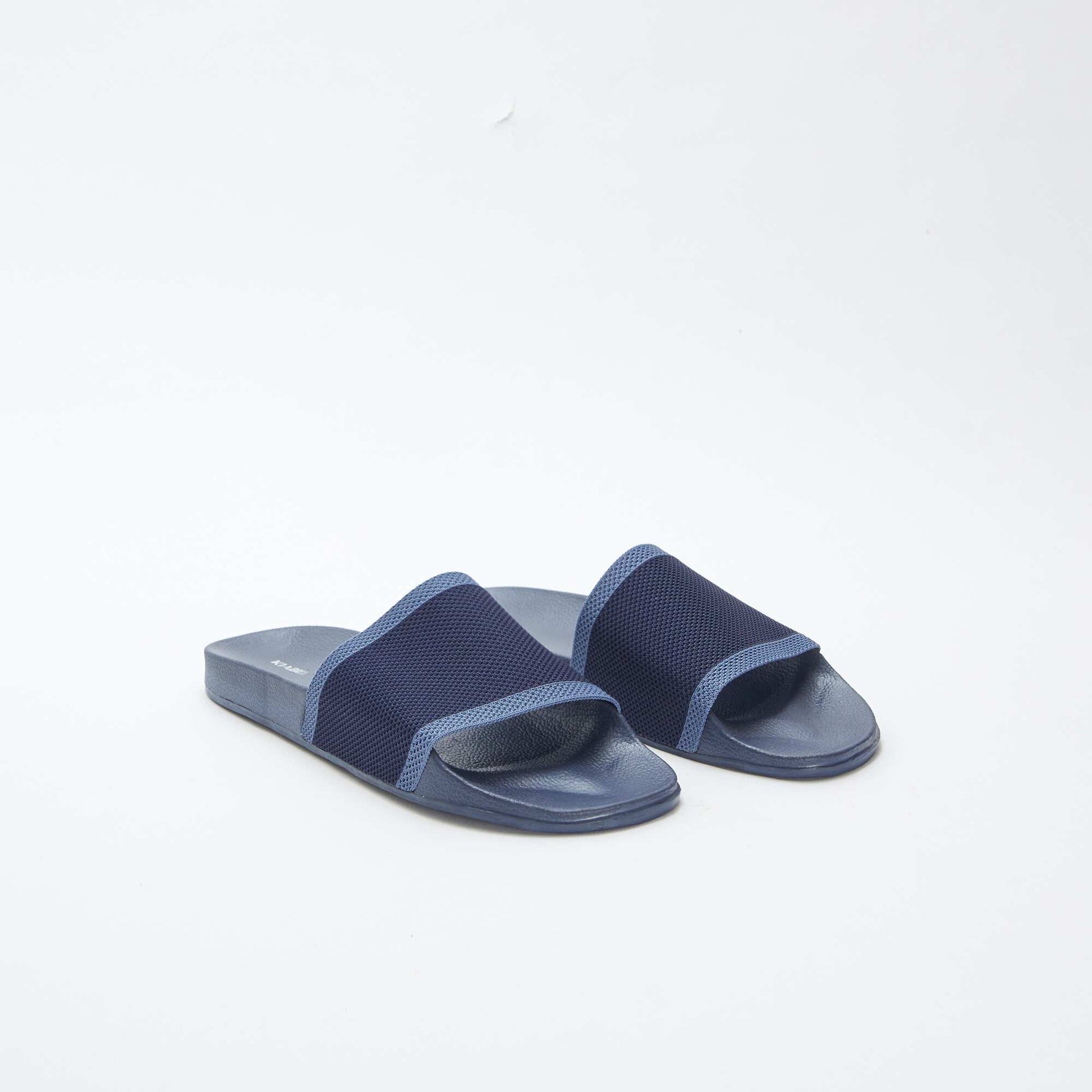 Mules / claquettes bi-matière BLEU