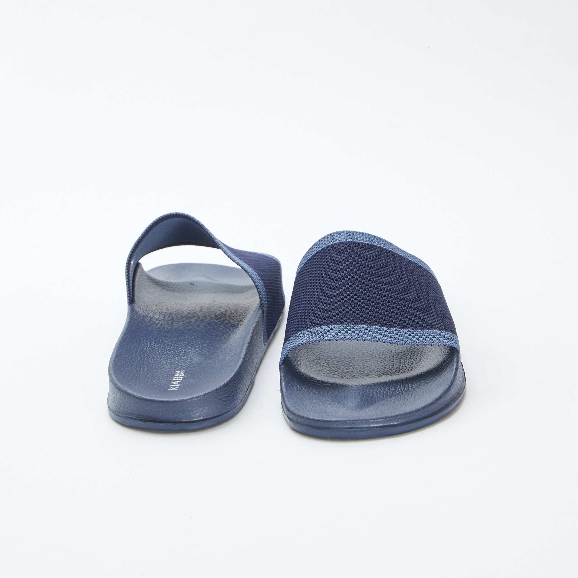 Mules / claquettes bi-matière BLEU