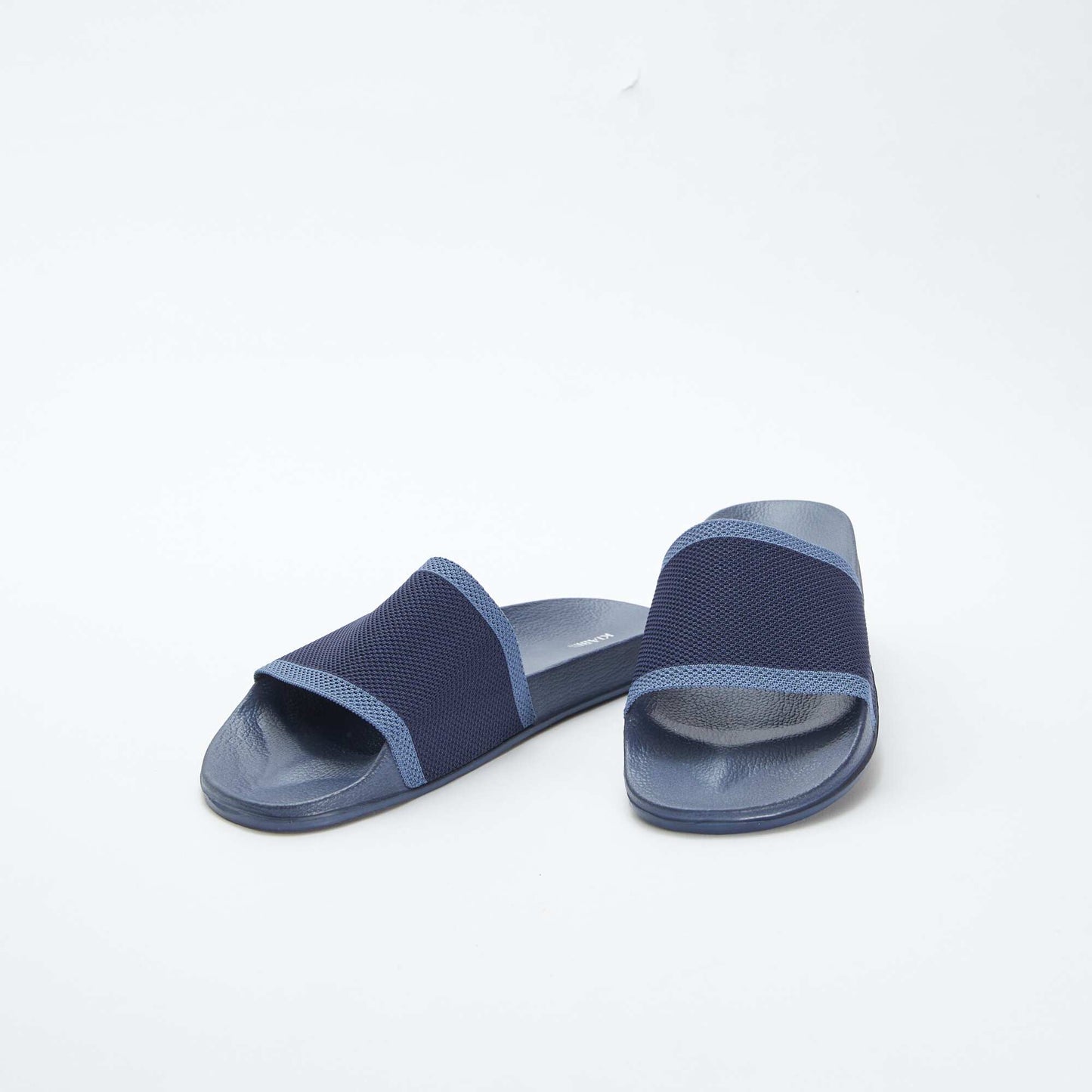 Mules / claquettes bi-matière BLEU