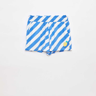 Short léger coloré avec 2 poches BLEU