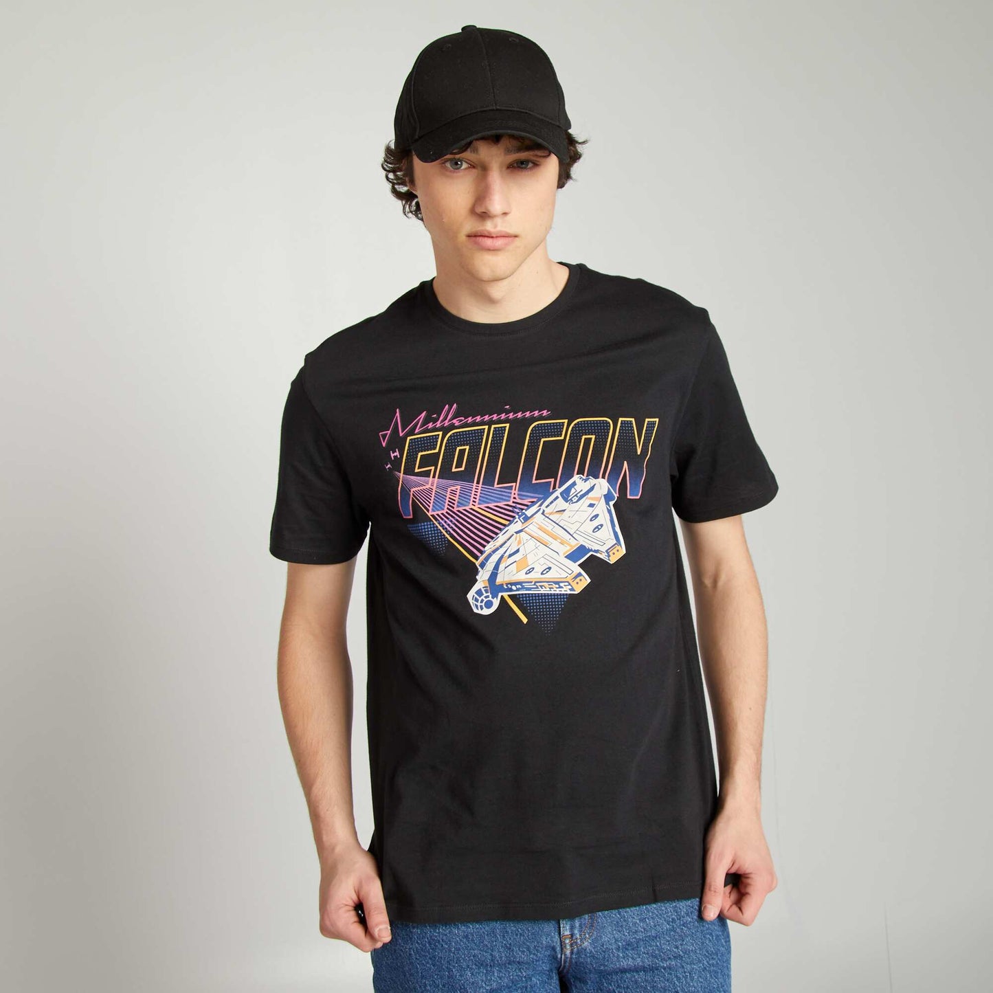 T-shirt 'Star Wars' 'Faucon Millénium' NOIR