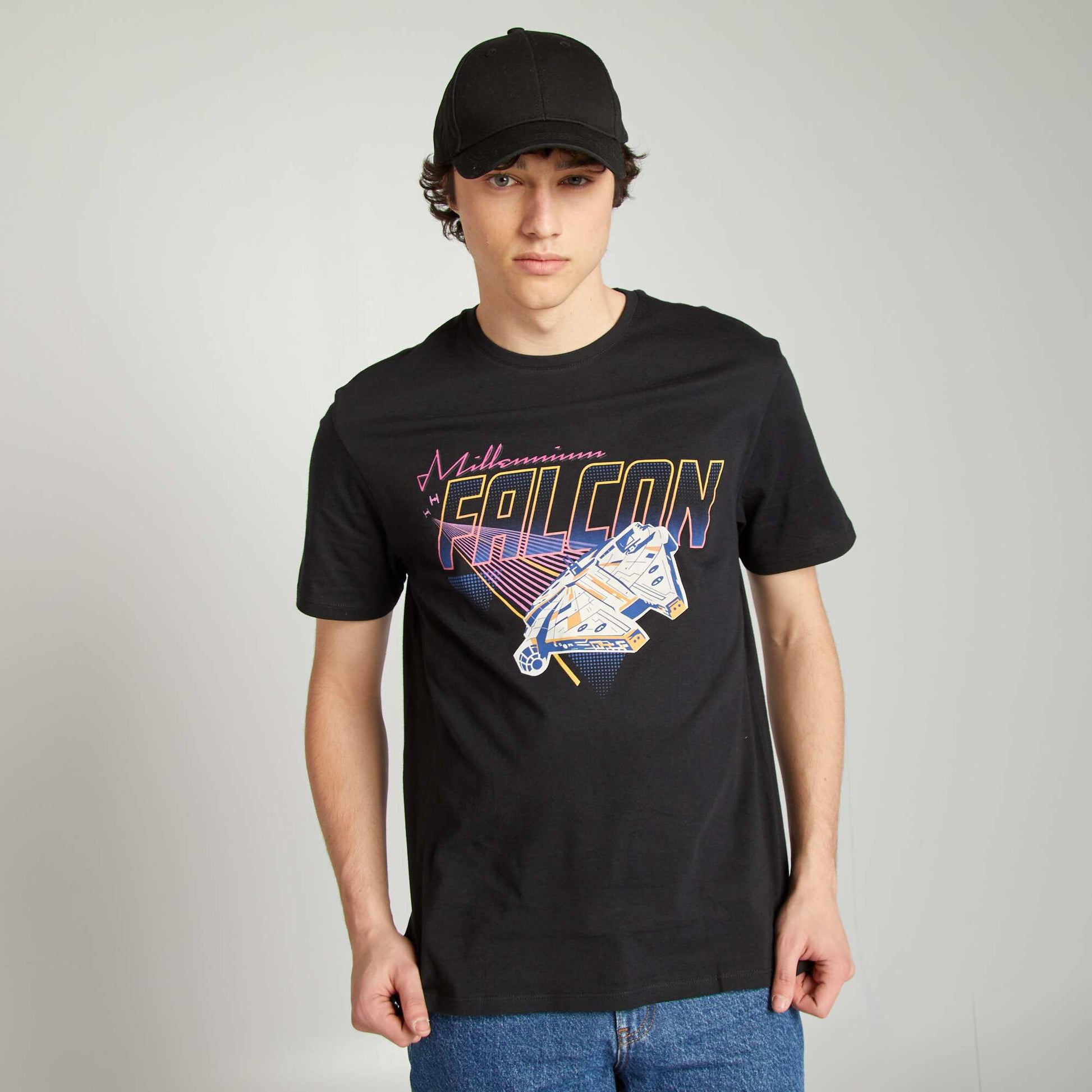 T-shirt 'Star Wars' 'Faucon Millénium' NOIR