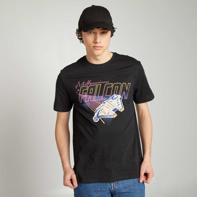T-shirt 'Star Wars' 'Faucon Millénium' NOIR