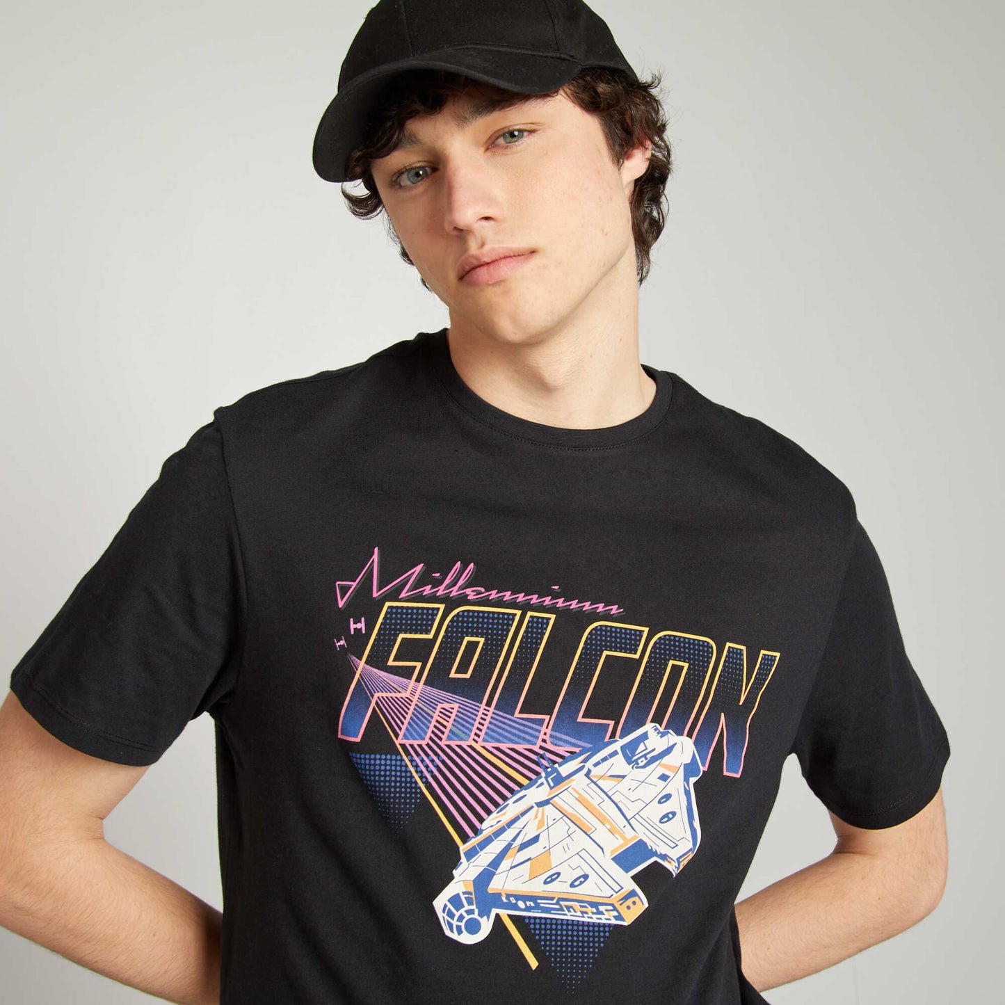 T-shirt 'Star Wars' 'Faucon Millénium' NOIR