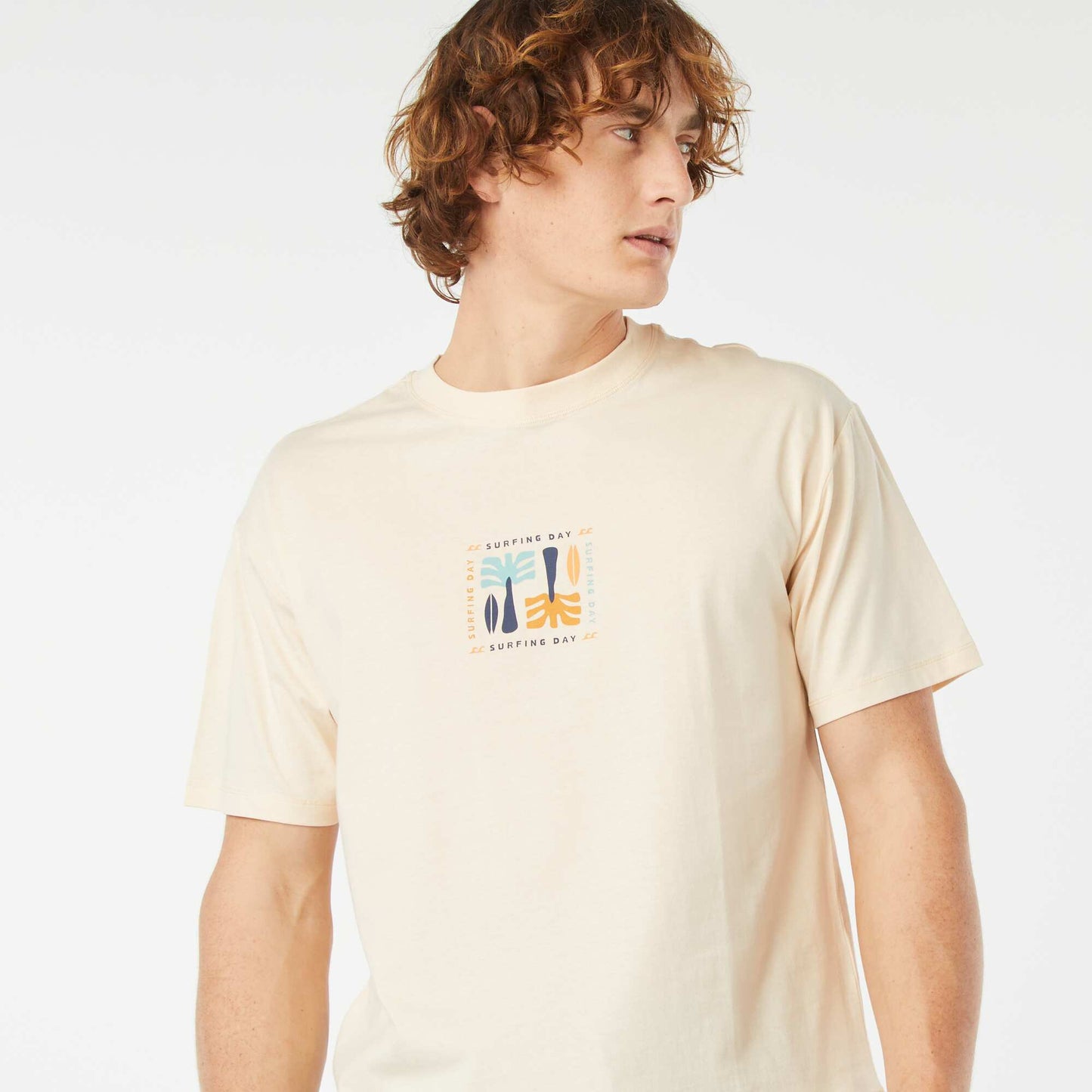 Tee-shirt imprimé recto/verso manches courtes BLANC