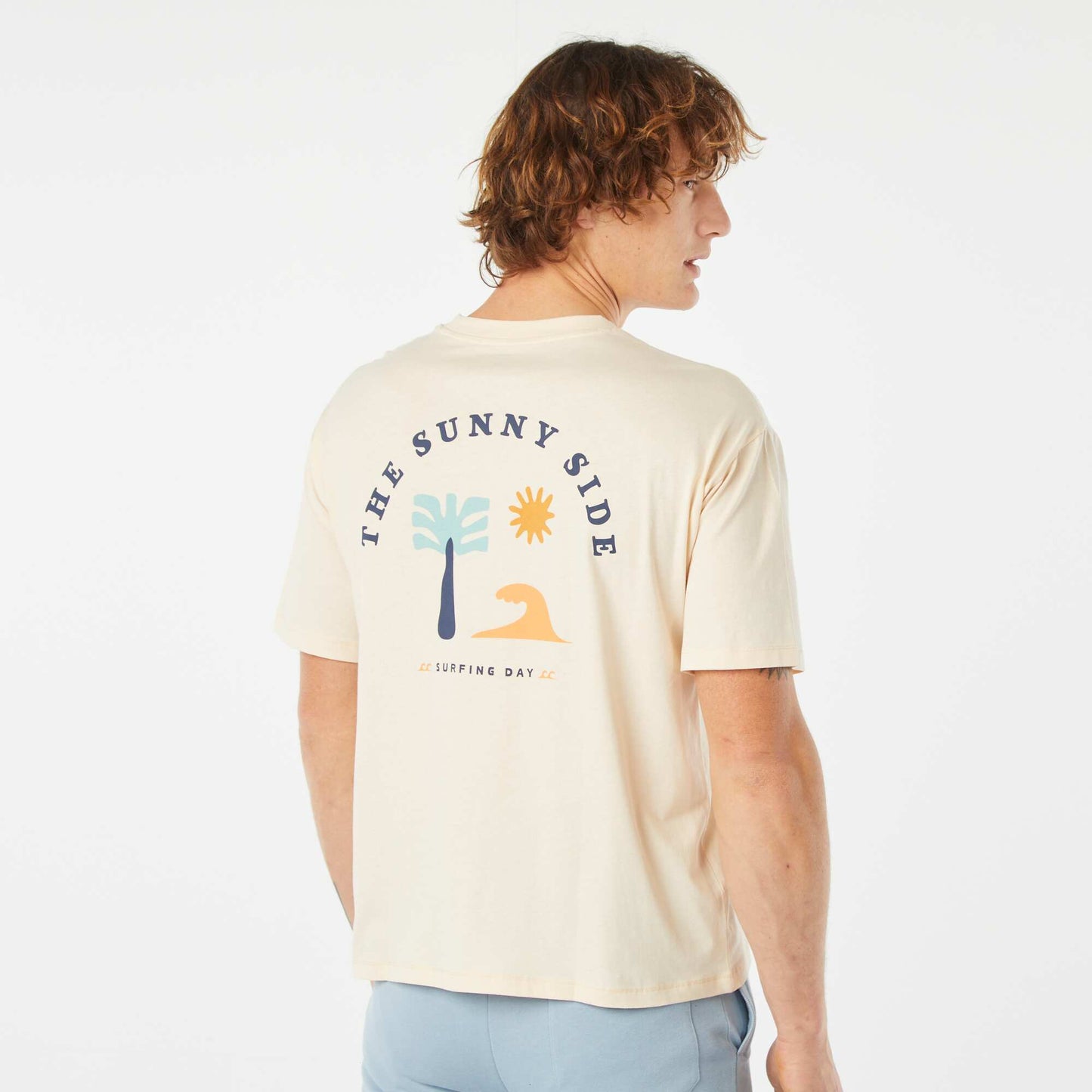 Tee-shirt imprimé recto/verso manches courtes BLANC