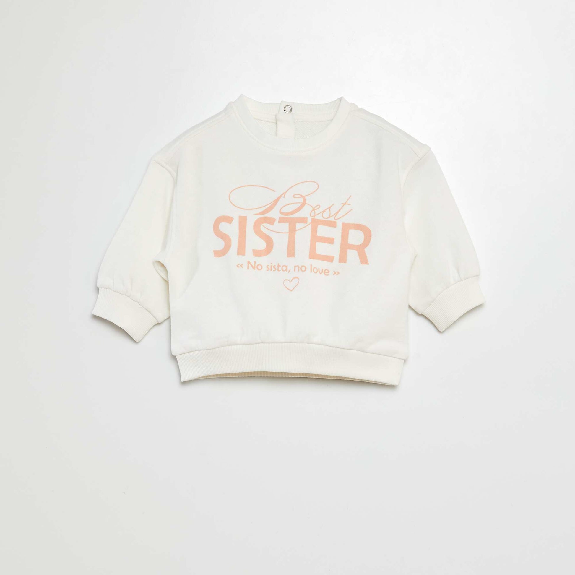 Sweat en molleton 'Sister' BLANC