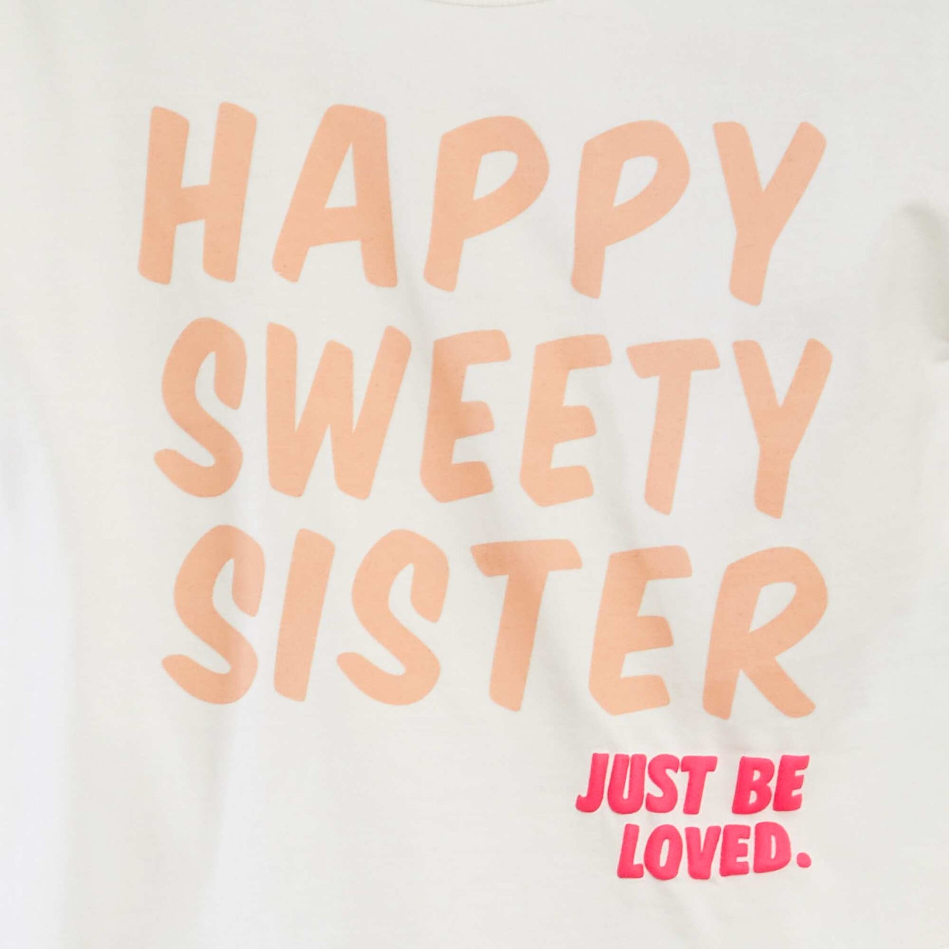 T-shirt à message pour les sœurs BLANC