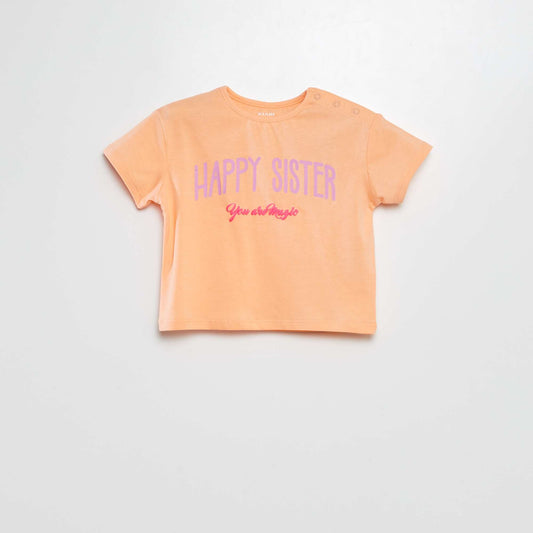 T-shirt à message pour les sœurs BLANC