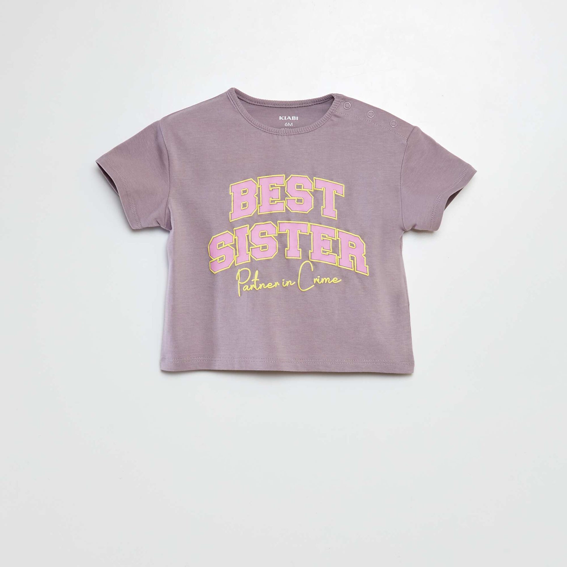 T-shirt à message pour les sœurs VIOLET