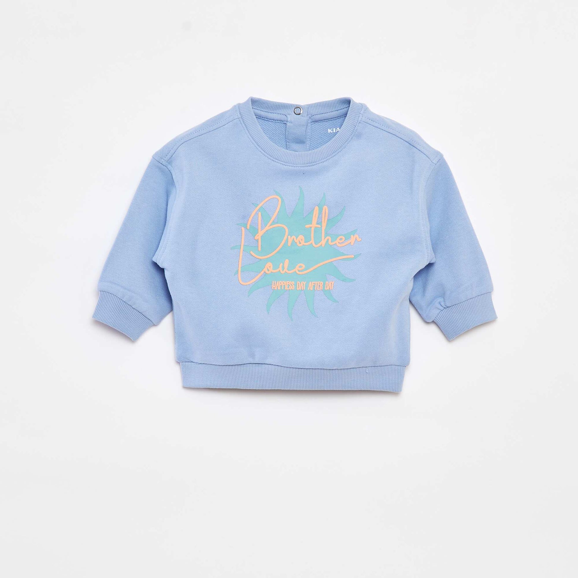 Sweat avec print 'Brother' BLEU