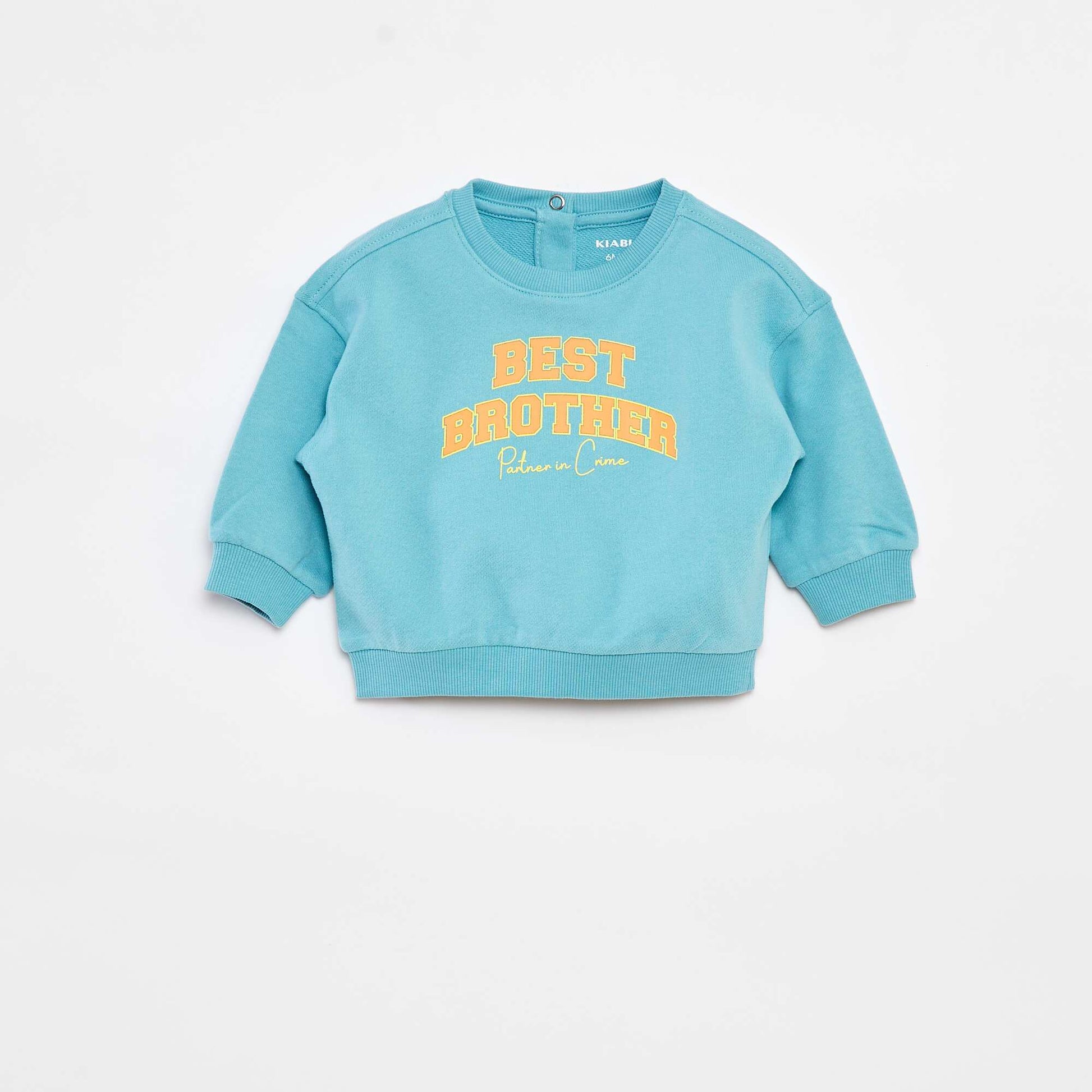 Sweat avec print 'Brother' VERT