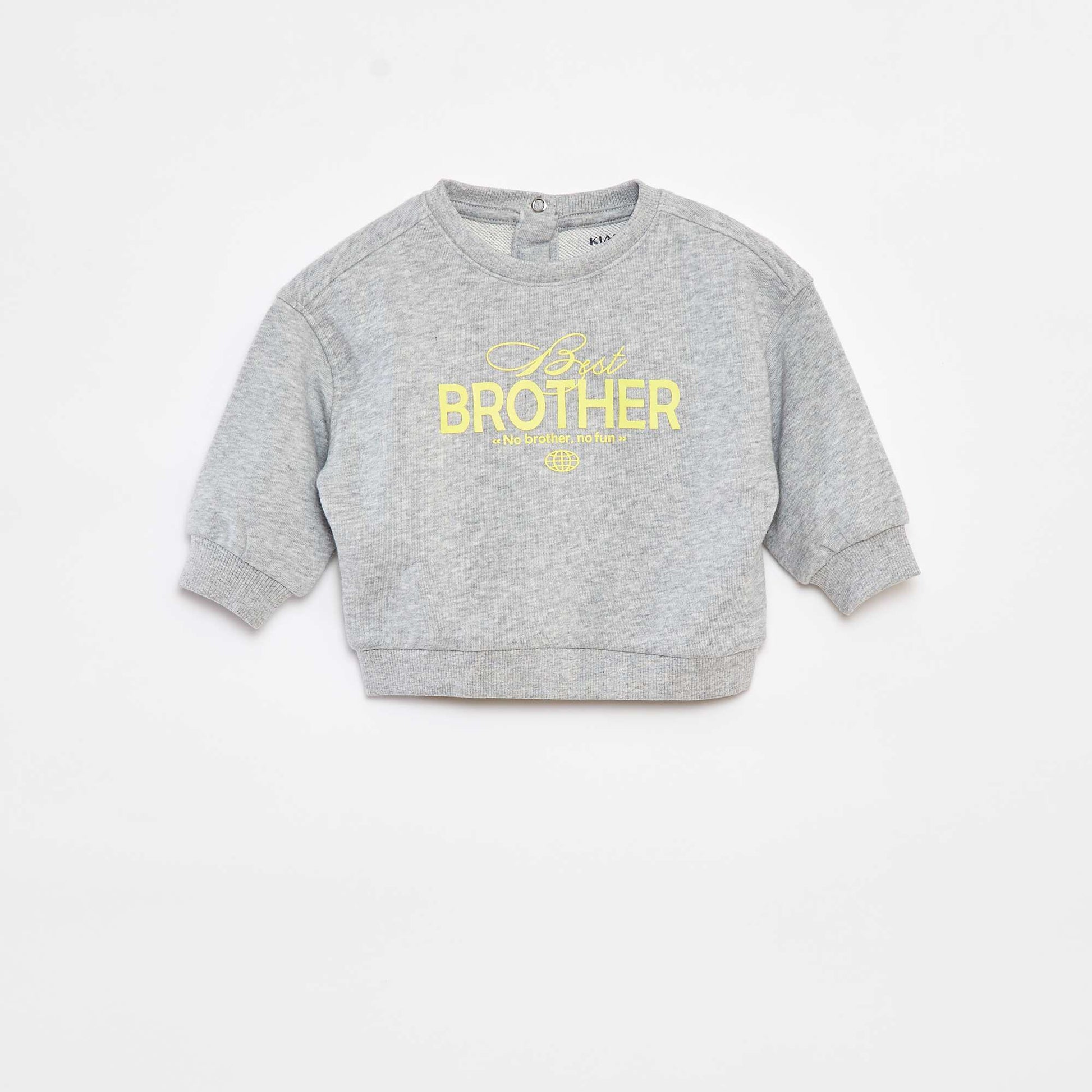 Sweat avec print 'Brother' GRIS