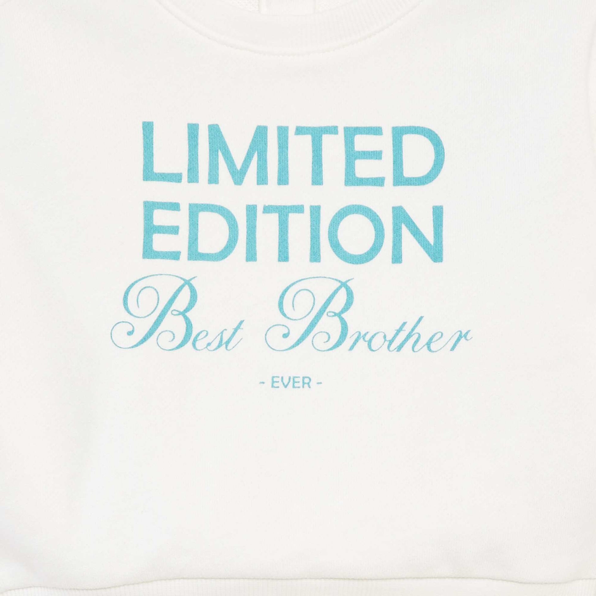 Sweat avec print 'Brother' BLANC