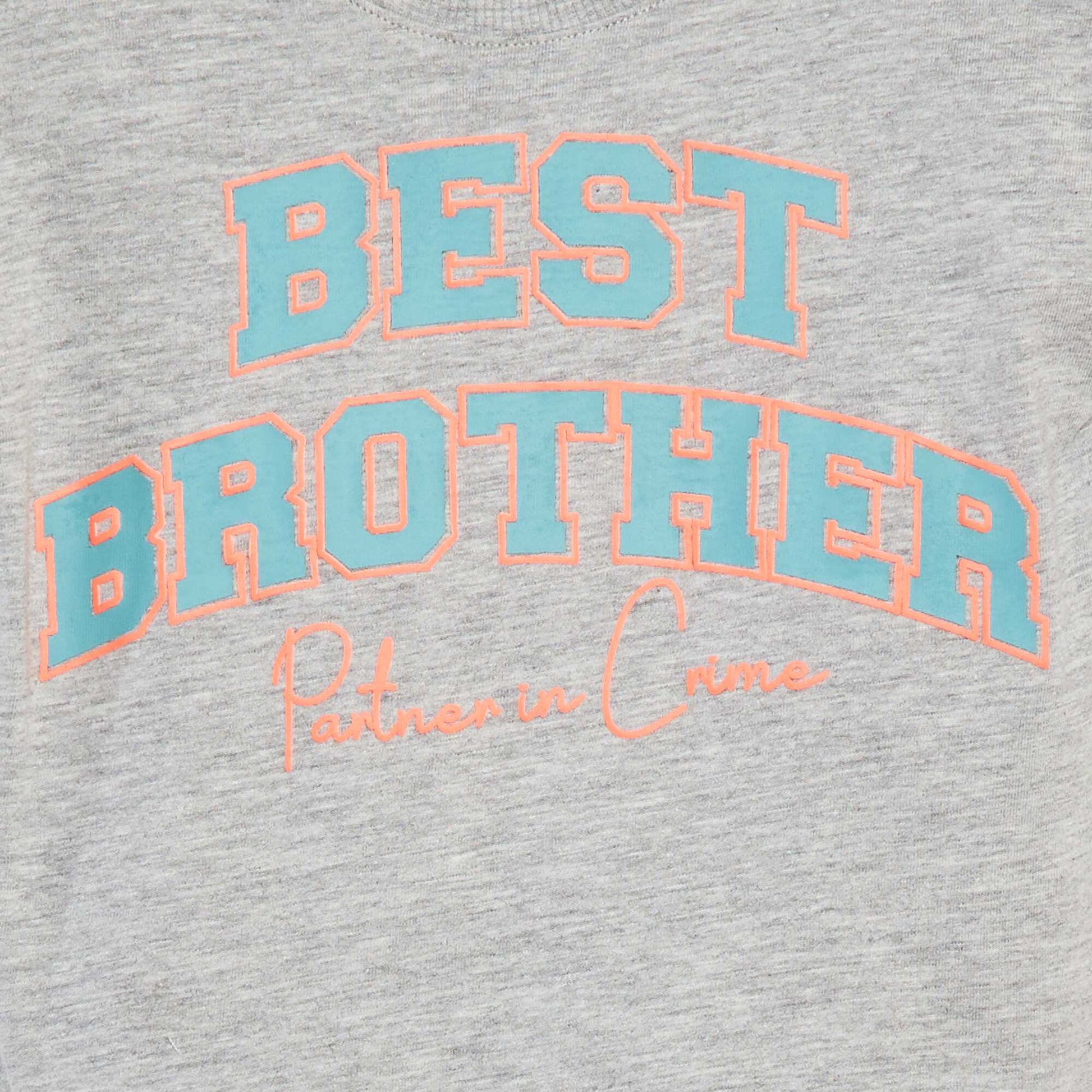 T-shirt en jersey imprimé GRIS