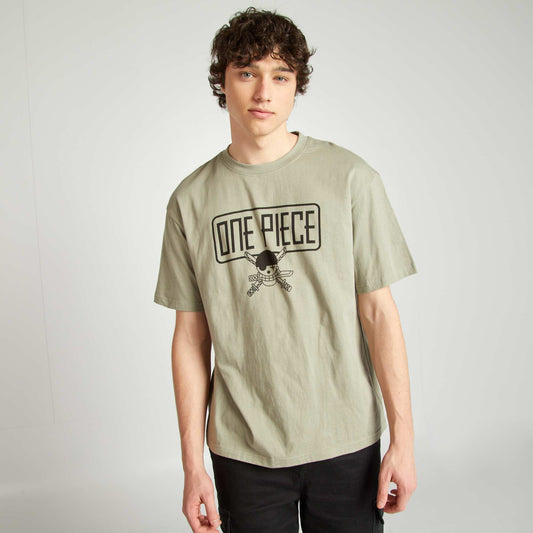 T-shirt 'One Piece' manches courtes GRIS