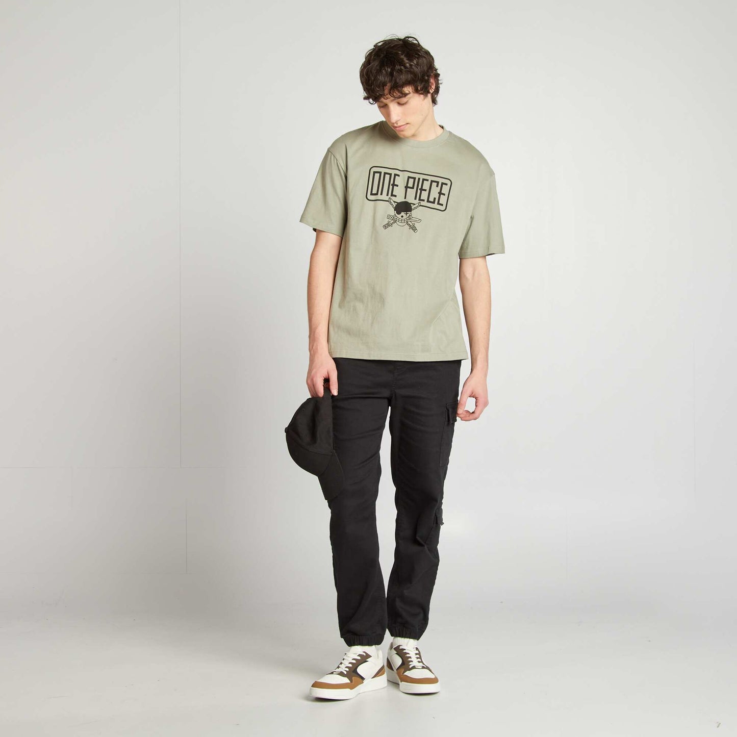 T-shirt 'One Piece' manches courtes GRIS