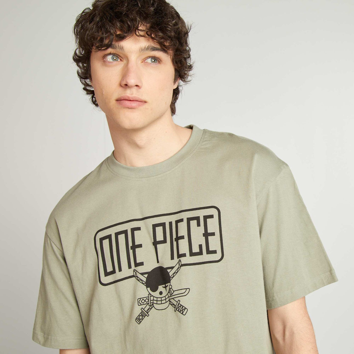 T-shirt 'One Piece' manches courtes GRIS