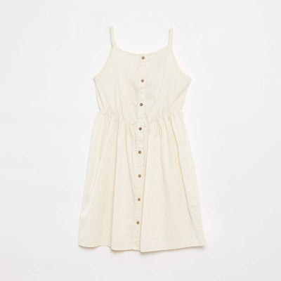 Robe à bretelles en tencel BLANC