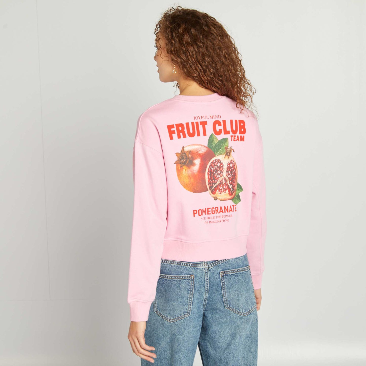 Sweat crop à col rond ROSE