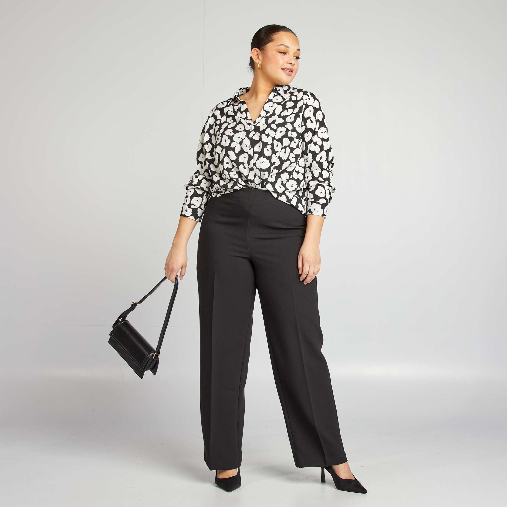 Pantalon à pinces NOIR