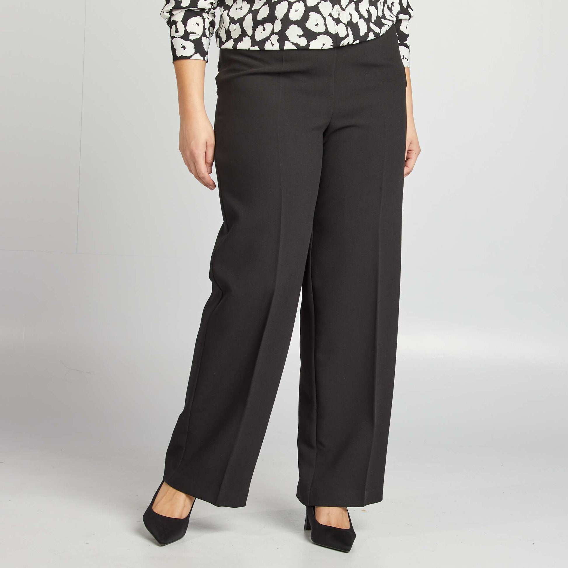 Pantalon à pinces NOIR