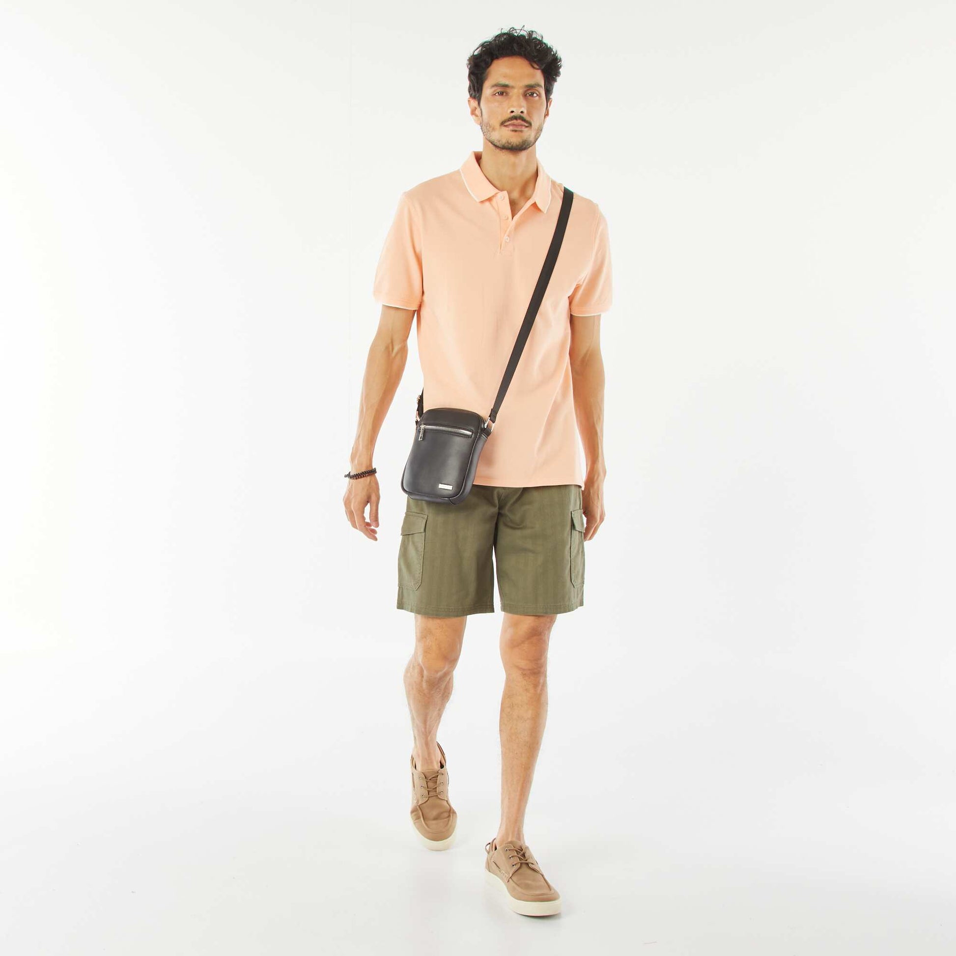 Bermuda en twill multipoches VERT