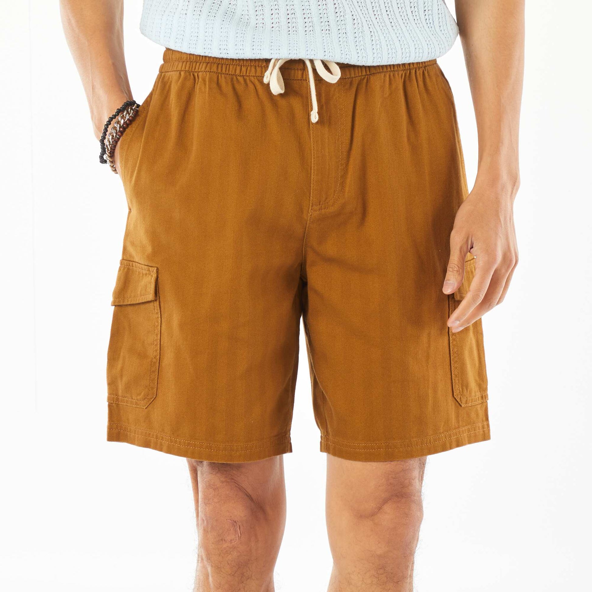 Bermuda en twill multipoches KAKI