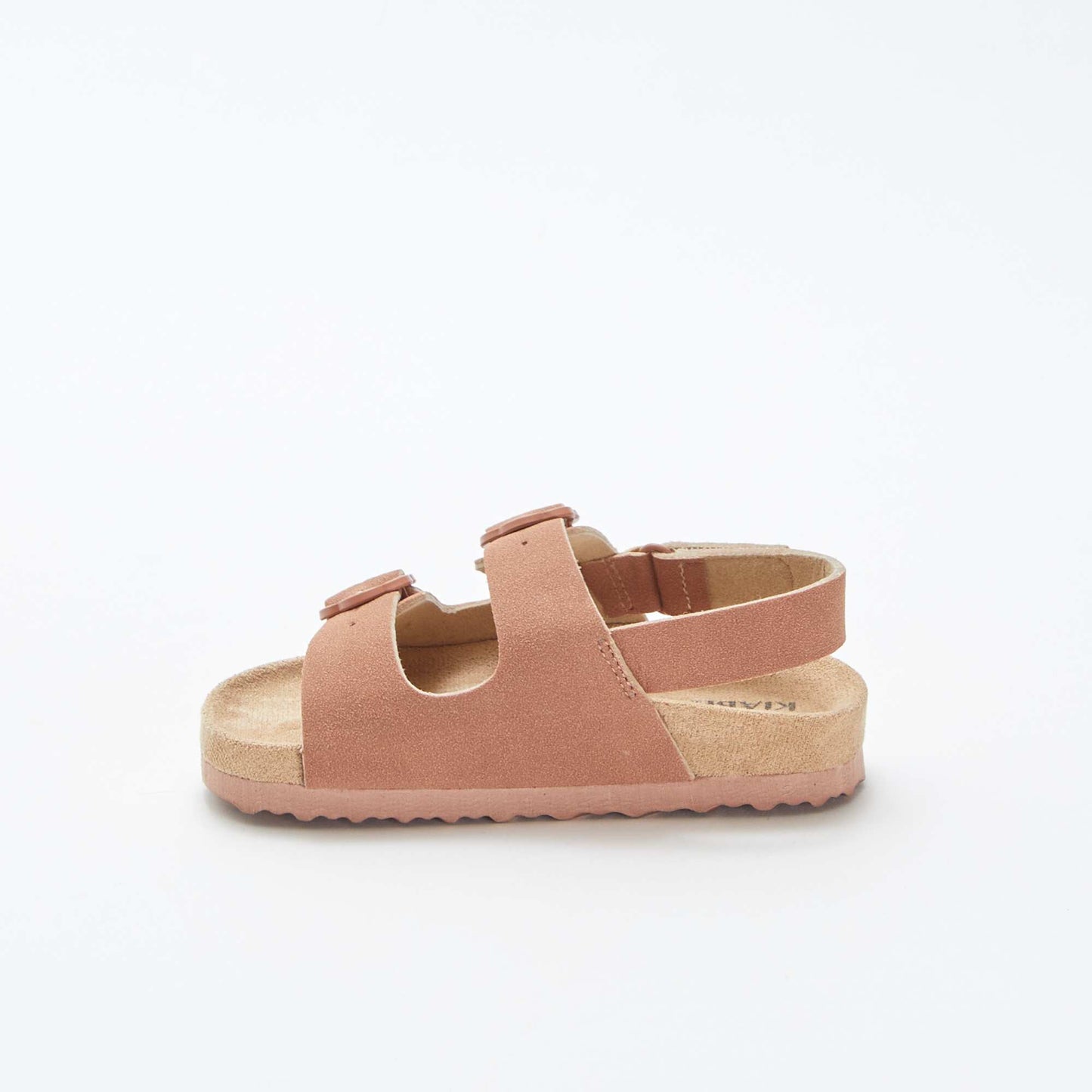 Sandales plates avec boucles fleurs ROSE